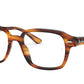 Ray-Ban Optical RX5382 Square Eyeglasses  2144-STRIPED RED HAVANA 52-18-150 - Color Map havana
