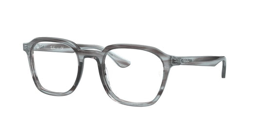 Ray-Ban Optical RX5390F Square Eyeglasses  8055-STRIPED GRAY 52-21-145 - Color Map grey