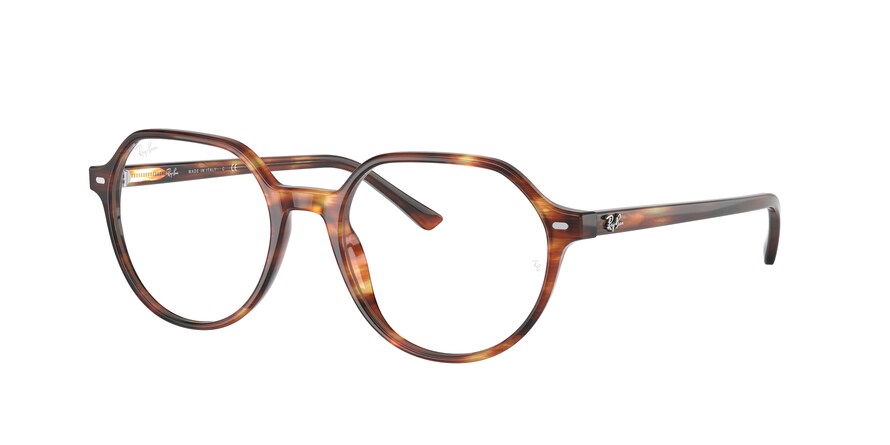 Ray-Ban Optical THALIA RX5395 Square Eyeglasses  2144-STRIPED HAVANA 51-18-145 - Color Map havana