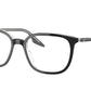 Ray-Ban Optical RX5406F Square Eyeglasses  2034-BLACK ON TRANSPARENT 54-18-150 - Color Map black