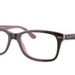 Ray-Ban Optical RX5428 Square Eyeglasses  2126-BROWN ON PINK 55-17-145 - Color Map brown