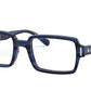 Ray-Ban Optical BENJI RX5473 Rectangle Eyeglasses  8053-STRIPED BLUE 50-20-145 - Color Map blue