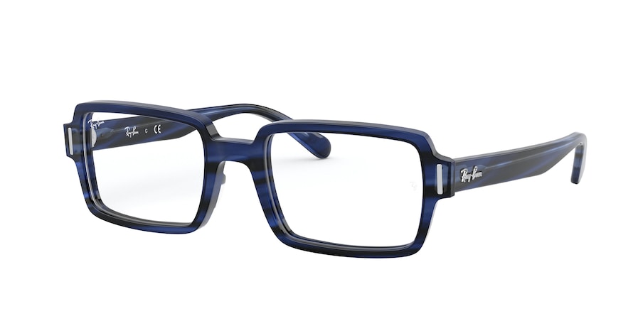 Ray-Ban Optical BENJI RX5473 Rectangle Eyeglasses  8053-STRIPED BLUE 50-20-145 - Color Map blue