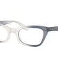 Ray-Ban Optical LADY BURBANK RX5499 Cat Eye Eyeglasses  8147-TRANSPARENT BLUE 51-20-140 - Color Map blue