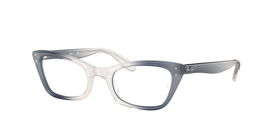 Ray-Ban Optical LADY BURBANK RX5499 Cat Eye Eyeglasses  8147-TRANSPARENT BLUE 51-20-140 - Color Map blue