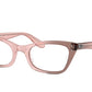 Ray-Ban Optical LADY BURBANK RX5499 Cat Eye Eyeglasses  8148-TRANSPARENT PINK 51-20-140 - Color Map pink