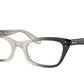 Ray-Ban Optical LADY BURBANK RX5499 Cat Eye Eyeglasses  8149-TRANSPARENT GREY 49-20-140 - Color Map grey