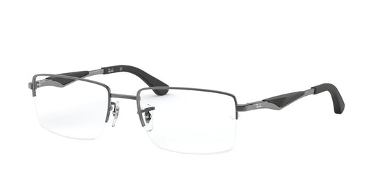 Ray-Ban Optical RX6285 Rectangle Eyeglasses  2502-GUNMETAL 53-18-140 - Color Map gunmetal