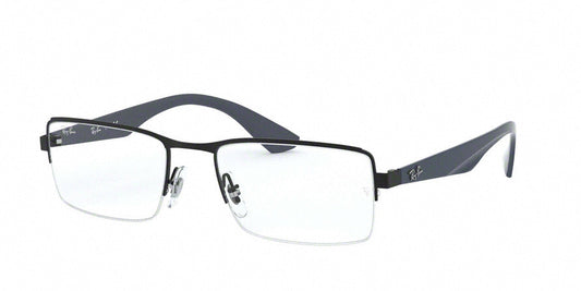 Ray-Ban Optical RX6331 Rectangle Eyeglasses  2503-MATTE BLACK 54-19-145 - Color Map black