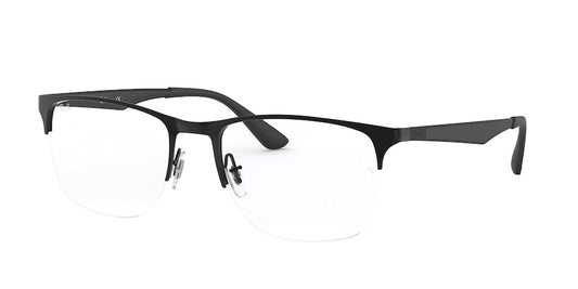 Ray-Ban Optical RX6362 Square Eyeglasses  2509-BLACK 55-19-145 - Color Map black