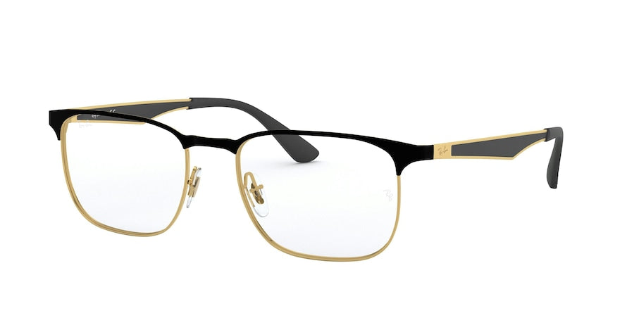Ray-Ban Optical RX6363 Square Eyeglasses  2890-BLACK ON ARISTA 54-18-145 - Color Map black