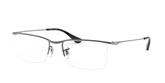 Ray-Ban Optical RX6370 Rectangle Eyeglasses  2502-GUNMETAL 55-18-145 - Color Map gunmetal