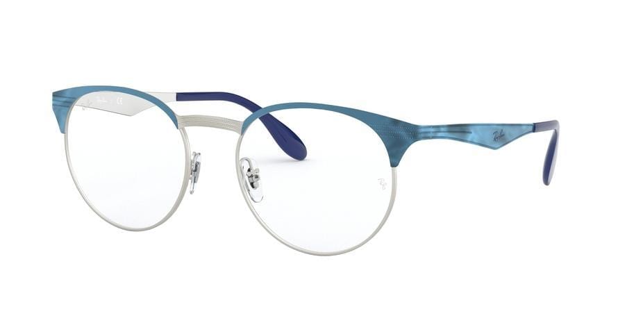 Ray-Ban Optical RX6406 Phantos Eyeglasses  3025-SILVER ON TOP BLUE MOVE 49-18-140 - Color Map blue