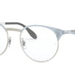 Ray-Ban Optical RX6406 Phantos Eyeglasses  3026-SILVER ON TOP WHITE MOVE 49-18-140 - Color Map white