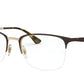 Ray-Ban Optical RX6433 Square Eyeglasses  3001-TOP MATTE HAVANA ON PINK GOLD 53-19-145 - Color Map havana