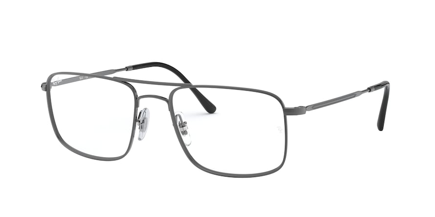 Ray-Ban Optical RX6434 Square Eyeglasses  2502-GUNMETAL 55-18-145 - Color Map gunmetal