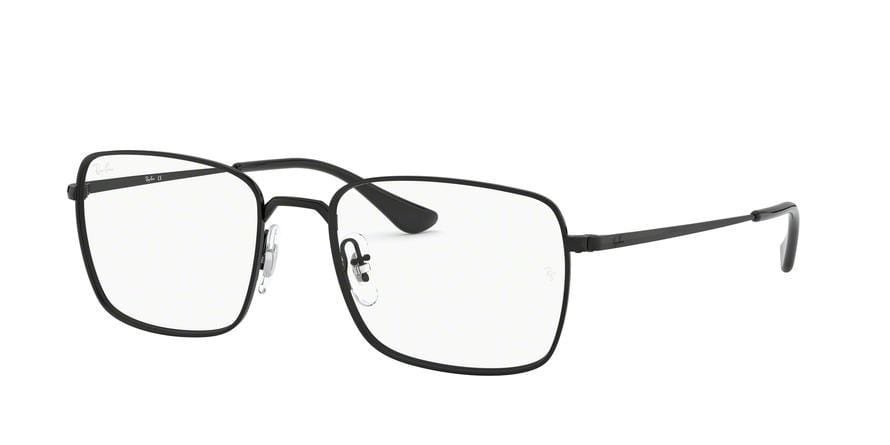 Ray-Ban Optical RX6437 Square Eyeglasses  2509-BLACK 53-18-145 - Color Map black
