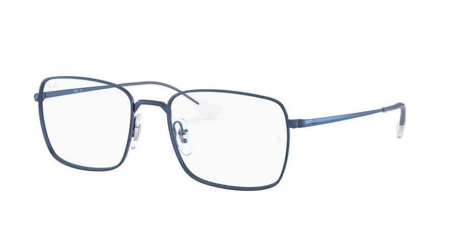 Ray-Ban Optical RX6437 Square Eyeglasses  3037-DARK BLUE 53-18-145 - Color Map blue