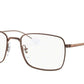 Ray-Ban Optical RX6437 Square Eyeglasses  3038-DARK BROWN 53-18-145 - Color Map brown