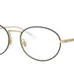 Ray-Ban Optical RX6439 Oval Eyeglasses  3051-MATT BLACK ON RUBBER GOLD 54-18-140 - Color Map black