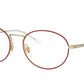 Ray-Ban Optical RX6439 Oval Eyeglasses  3052-MATT RED ON RUBBER GOLD 54-18-140 - Color Map red