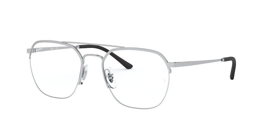 Ray-Ban Optical RX6444 Square Eyeglasses  2501-SILVER 53-18-140 - Color Map silver