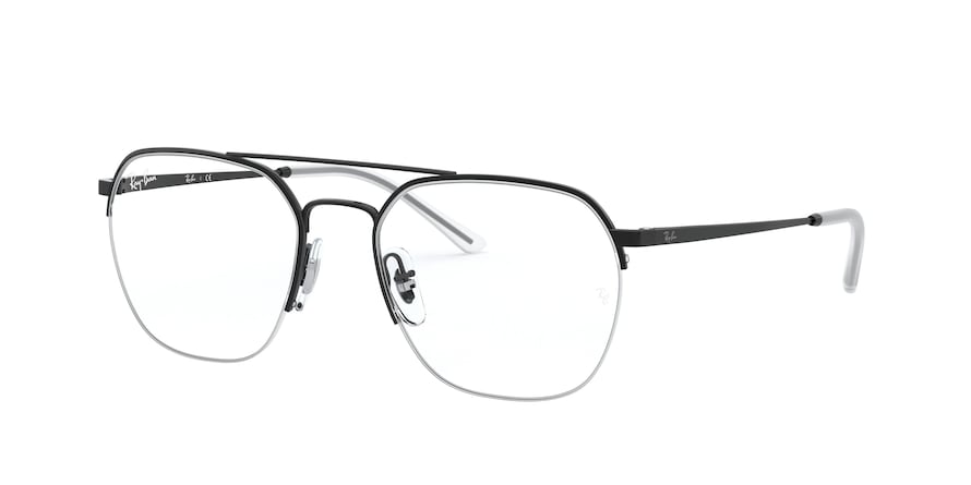 Ray-Ban Optical RX6444 Square Eyeglasses  2509-BLACK 53-18-140 - Color Map black