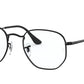 Ray-Ban Optical HEXAGONAL RX6448F Irregular Eyeglasses  2509-BLACK 56-21-145 - Color Map black
