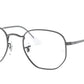 Ray-Ban Optical RX6448 Irregular Eyeglasses  2502-GUNMETAL 54-21-145 - Color Map gunmetal