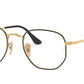 Ray-Ban Optical RX6448 Irregular Eyeglasses  2991-BLACK ON ARISTA 48-21-145 - Color Map black