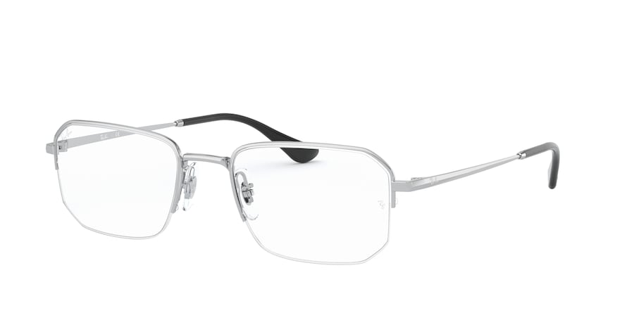 Ray-Ban Optical RX6449 Irregular Eyeglasses  2501-SILVER 53-19-145 - Color Map silver