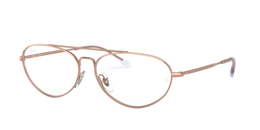 Ray-Ban Optical RX6454 Oval Eyeglasses  3094-ROSE GOLD 58-14-140 - Color Map gold