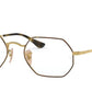 Ray-Ban Optical RX6456 Irregular Eyeglasses  2945-TOP HAVANA ON GOLD 53-21-145 - Color Map havana