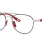 Ray-Ban Optical RX6473M Phantos Eyeglasses  F066-BLU ON SILVER 55-18-140 - Color Map blue