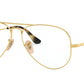 Ray-Ban Optical AVIATOR RX6489 Pilot Eyeglasses  2500-ARISTA 58-14-140 - Color Map gold