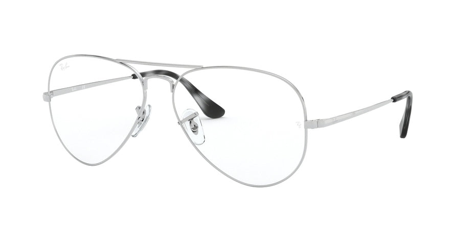Ray-Ban Optical AVIATOR RX6489 Pilot Eyeglasses  2501-SILVER 58-14-140 - Color Map silver