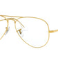Ray-Ban Optical AVIATOR RX6489 Pilot Eyeglasses  3086-LEGEND GOLD 58-14-140 - Color Map gold