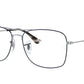 Ray-Ban Optical RX6498 Square Eyeglasses  2970-BLUE ON SILVER 57-15-145 - Color Map blue