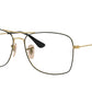 Ray-Ban Optical RX6498 Square Eyeglasses  2991-BLACK ON ARISTA 57-15-145 - Color Map black