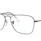 Ray-Ban Optical RX6536 Square Eyeglasses  2502-GUNMETAL 58-15-145 - Color Map gunmetal