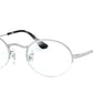 Ray-Ban Optical OVAL GAZE RX6547 Oval Eyeglasses  2538-MATTE SILVER 52-22-145 - Color Map silver