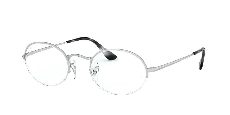 Ray-Ban Optical OVAL GAZE RX6547 Oval Eyeglasses  2538-MATTE SILVER 52-22-145 - Color Map silver