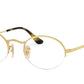Ray-Ban Optical OVAL GAZE RX6547 Oval Eyeglasses  3033-MATTE GOLD 52-22-145 - Color Map gold