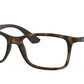 Ray-Ban Optical RX7047 Square Eyeglasses  5573-MATTE HAVANA 56-17-145 - Color Map havana