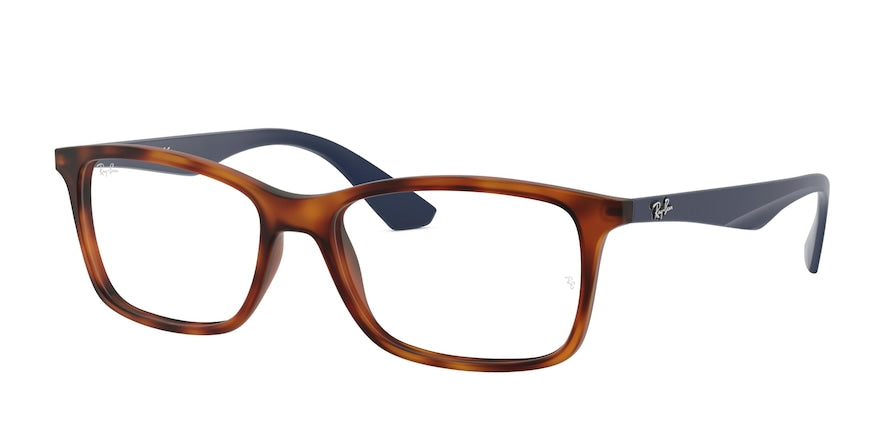 Ray-Ban Optical RX7047 Square Eyeglasses  5574-MATTE LIGHT HAVANA 56-17-145 - Color Map havana