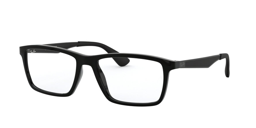 Ray-Ban Optical RX7056 Square Eyeglasses  2000-BLACK 55-17-145 - Color Map black