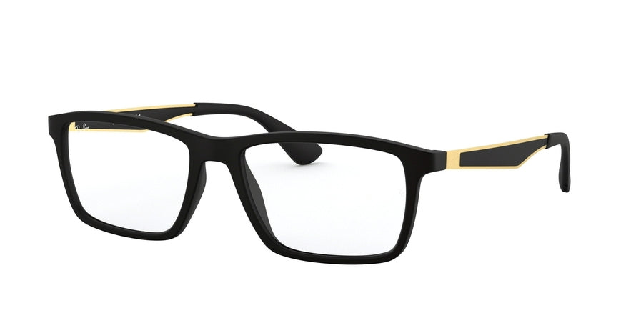 Ray-Ban Optical RX7056 Square Eyeglasses  5644-MATTE BLACK 55-17-145 - Color Map black