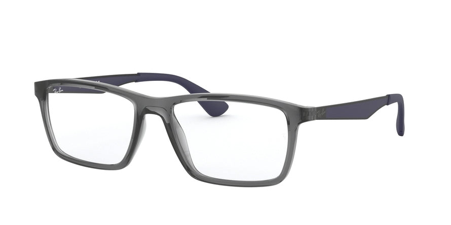 Ray-Ban Optical RX7056 Square Eyeglasses  5814-TRANSPARENT GREY 55-17-145 - Color Map grey