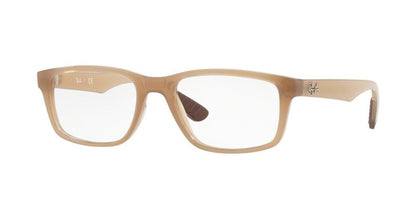 Ray-Ban Optical RX7063 Rectangle Eyeglasses  8018-TRANSPARENT BEIGE 54-18-145 - Color Map light brown