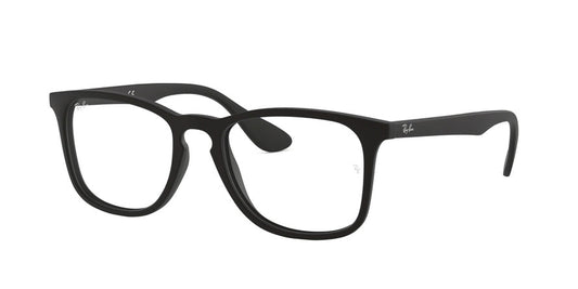 Ray-Ban Optical RX7074 Square Eyeglasses  5364-RUBBER BLACK 52-18-145 - Color Map black